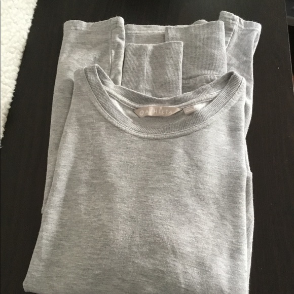 Athleta Light Gray Long XSmall Top - Picture 9 of 11